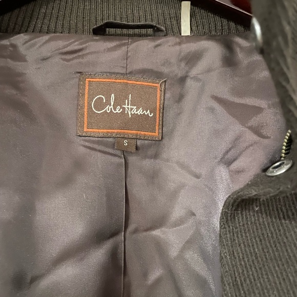 Cole Haan Black Pea Coat - Picture 2 of 4